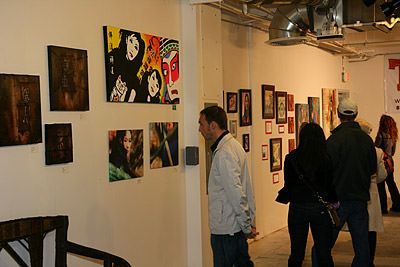 Many attendees took time to really study the various Asian art on display.