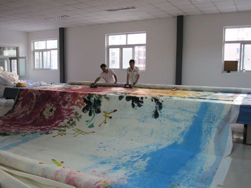 Ironing big Chinese painting
