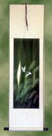 Colorful Cranes Landscapes - Xiao Meng Handmade Chinese Silk Wall Scroll