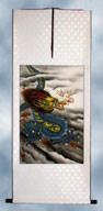 Fantasy Dragon Handmade Chinese Silk Wall Scroll