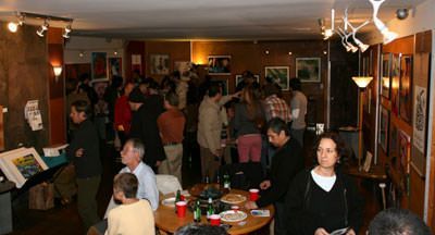 Lots of Asian art and patrons filled the gallery
