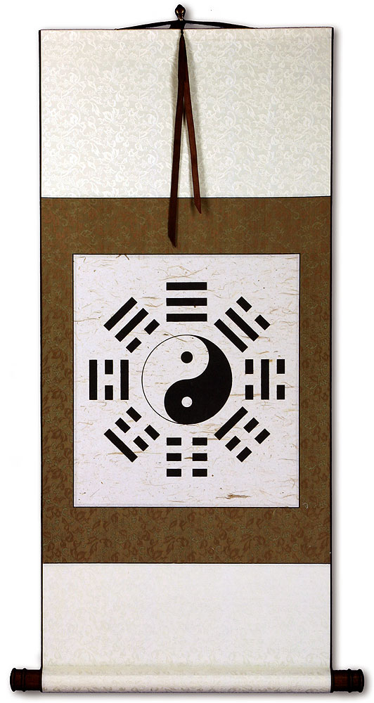 Ba Gua / Yin Yang Symbol Chinese Wall Scroll Ancient Chinese