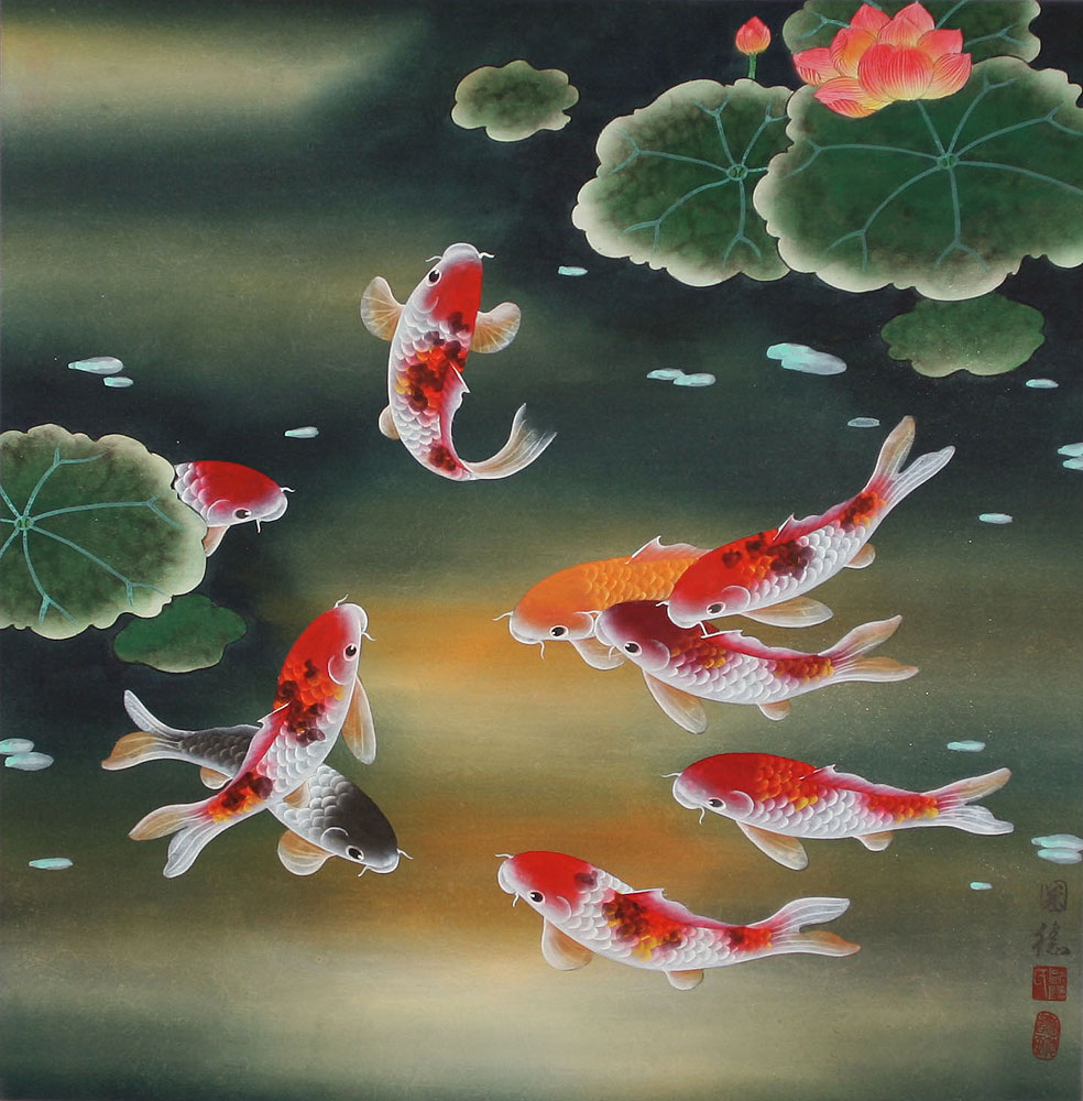 koi fish painting