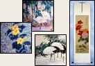 Asian Chinese Birds & Flowers Wall Scrolls & Paintings Art