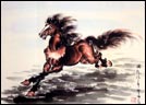 Asian Horse Artwork including Paintings, Wall Scrolls, and other Art