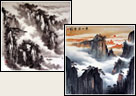Landscapes of Asia Watercolor Paintings Art