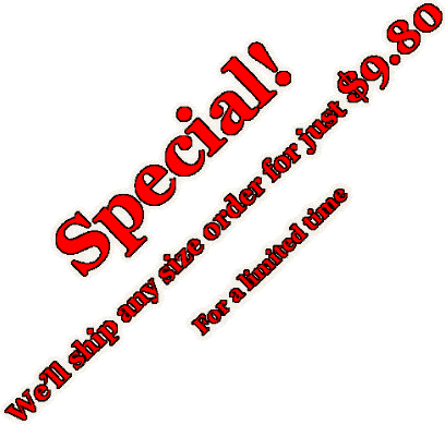 Special $9.80 worldwide flat rate shipping