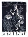 Asian Woman Carries Jugs of Water - Batik Art Wall Hanging