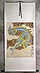 Good Luck Blue Dragon - Chinese Wall Scroll