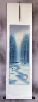Colorful Asian Cranes Wall Scroll