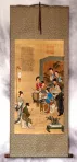 Musicians Gathering Partial-Print Wall Scroll