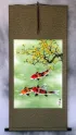 Koi Fish & Plum Blossoms - Asian Wall Scroll