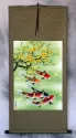Koi Fish & Plum Blossoms - Asian Wall Scroll