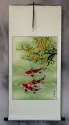 Koi Fish & Plum Blossoms - Asian Wall Scroll