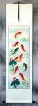 Koi Fish & Lotus Flower - Chinese Wall Scroll