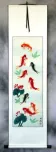 Koi Fish & Lotus Flower - Chinese Wall Scroll
