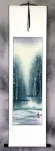 Colorful Asian Cranes Wall Scroll