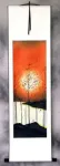 Colorful Asian Cranes Wall Scroll
