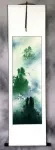 Colorful Asian Cranes Wall Scroll