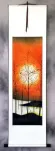 Colorful Asian Cranes Wall Scroll