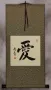LOVE - Chinese and Japanese Kanji Calligraphy Wall Scroll