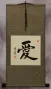 LOVE - Chinese and Japanese Kanji Calligraphy Wall Scroll