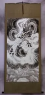 Flying Chinese Dragon - Asian Wall Scroll
