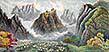 North Korean Riverside Landscape Painting