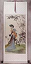 Summer Bamboo Beautiful Woman of China Wall Scroll