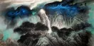 Big Waterfall Landscape Painting