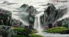 South Chinese Mountain/Valley Waterfall Landscape Painting