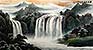 South Chinese Waterfall Landscape Painting