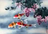 Koi Fish & Flowers Painting