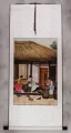 North Korean Village Ladies Wall Scroll