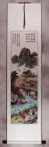 North Korean Village Scene Wall Scroll