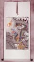 Good Luck Blue Dragon - Chinese Wall Scroll