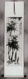 Chinese Black Ink Bamboo Scroll