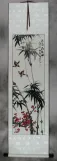 Black Ink Bamboo & Plum Blossom Scroll