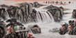 Pine Mountain Waterfall - Asian Art Landscape