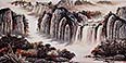 Autumn Waterfall - Asian Art Landscape