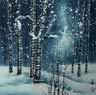 Birch Forest in Winter - Asian Landscape Painting