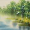 Cranes - Spring/Summer Landscape