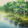 Cranes - Spring/Summer Landscape