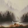 Cranes Landscape - Dawn of Spring