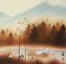 Crisp Autumn Landscape Painting
