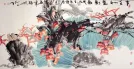 Abstract Persimmons - Large Painting