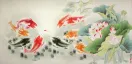 Koi Fish and Lotus Flower - Chinese Painting