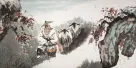 Chinese Shepard and Sheep Painting