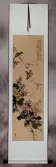 Bird and Chrysanthemum Flowers Wall Scroll