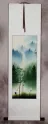 Waterfall Delight Asian Cranes Landscape - Small Wall Scroll